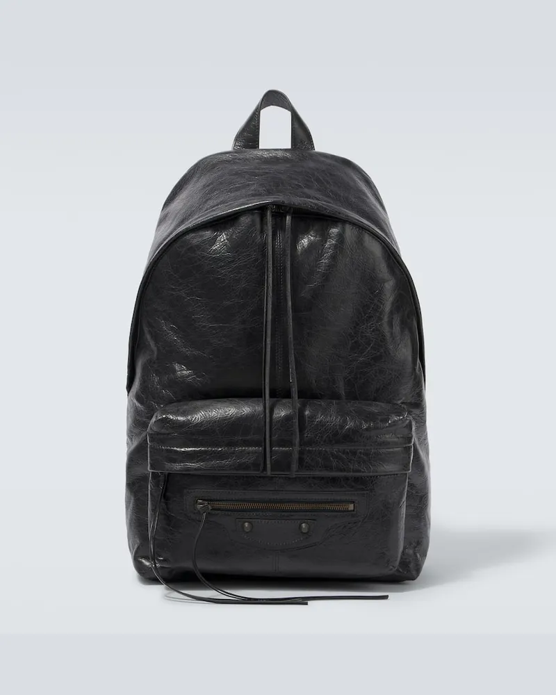 Balenciaga Rucksack Le City aus Leder Schwarz
