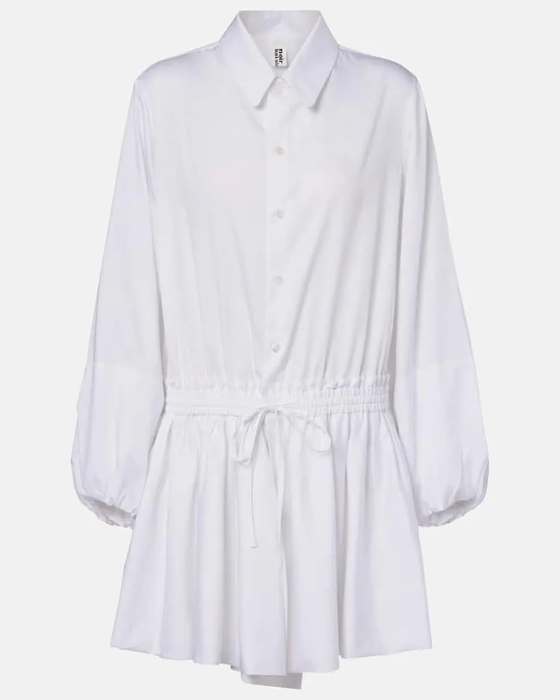 Noir Kei Ninomiya Hemdblusenkleid aus Baumwolle Weiß