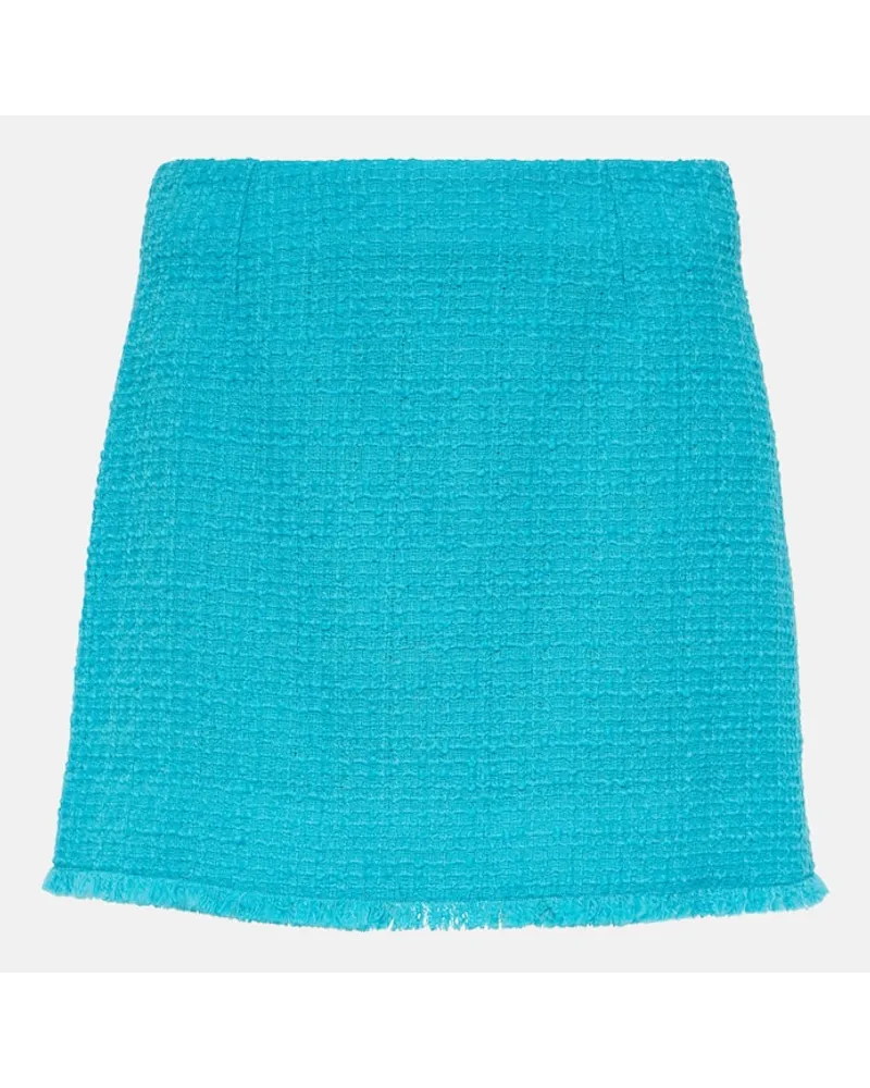 Dolce & Gabbana Minirock aus Tweed Blau