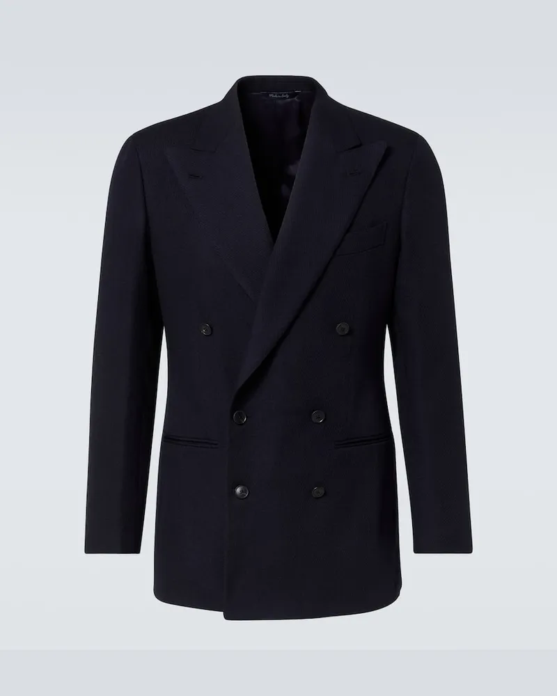SAMAN AMEL Blazer aus Woll-Twill Blau