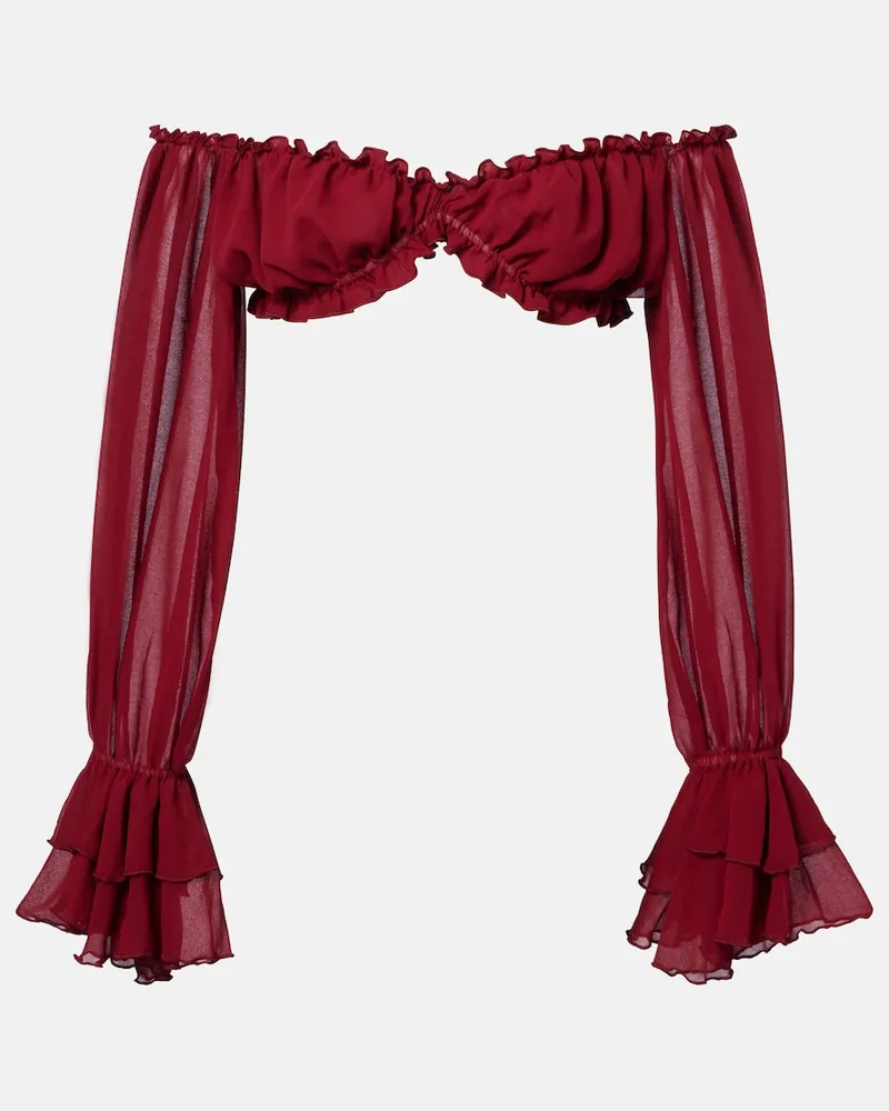 BANANHOT Cropped-Top Elma Burgunderrot