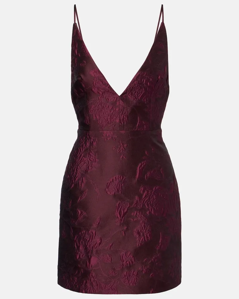 EMILIA WICKSTEAD Besticktes Minikleid Vero Burgund
