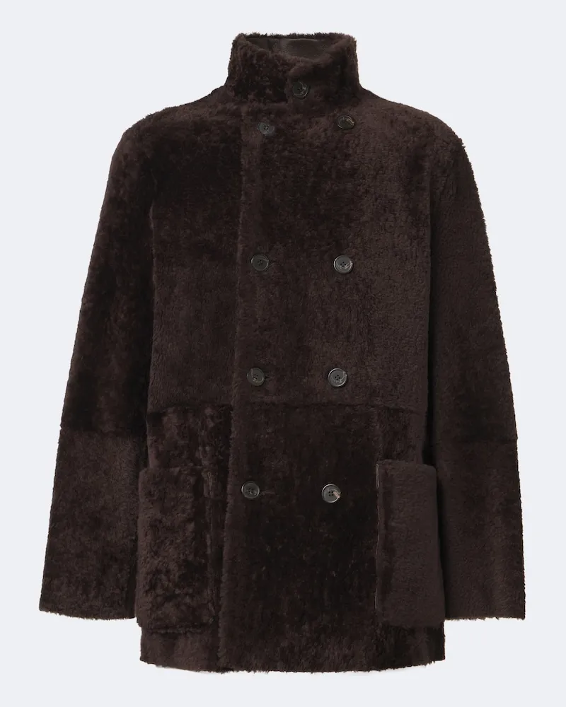 Arma Wendbarer Mantel Caleb aus Shearling Braun