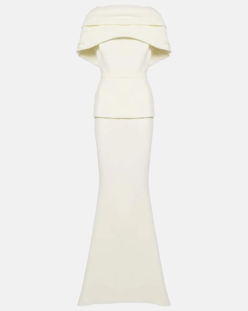 Safiyaa Robe aus Crêpe Weiß