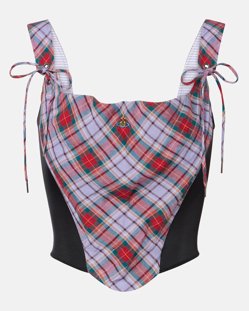 Vivienne Westwood Bustier-Top Puppy aus Leinen Multicolor