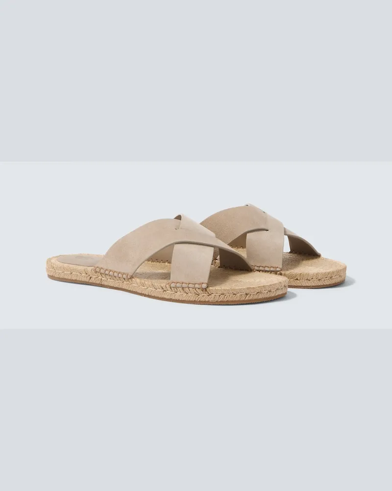 Ermenegildo Zegna Espadrille-Sandalen aus Veloursleder Beige