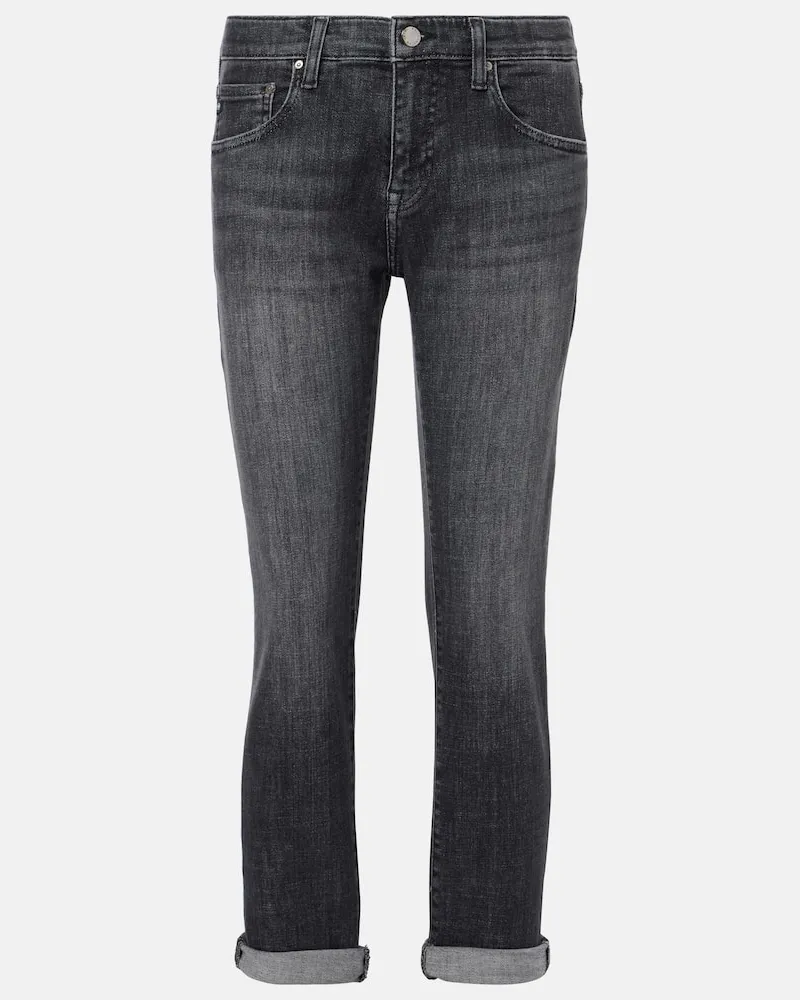Adriano Goldschmied Mid-Rise Slim Jeans Ex-Boyfriend Schwarz