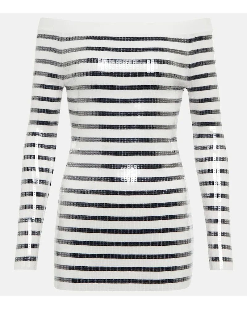 Jean Paul Gaultier Off-Shoulder-Minikleid mit Pailletten Multicolor
