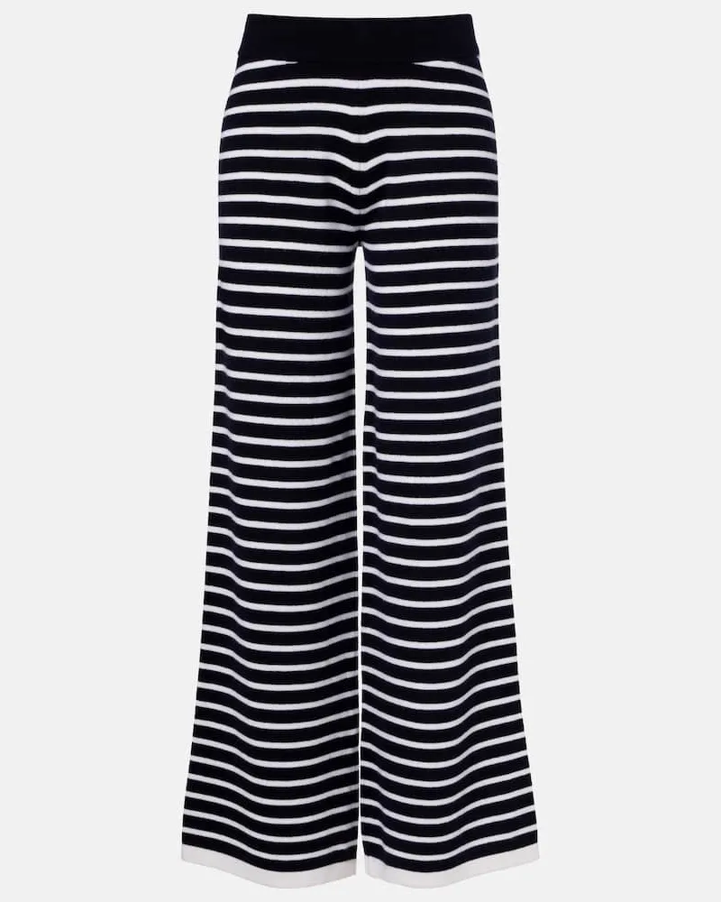 Jardin des Orangers Weite Hose aus Kaschmir Blau