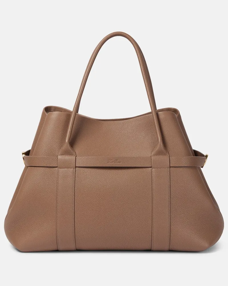 Loro Piana Tote Bag Ghiera Large aus Leder Braun