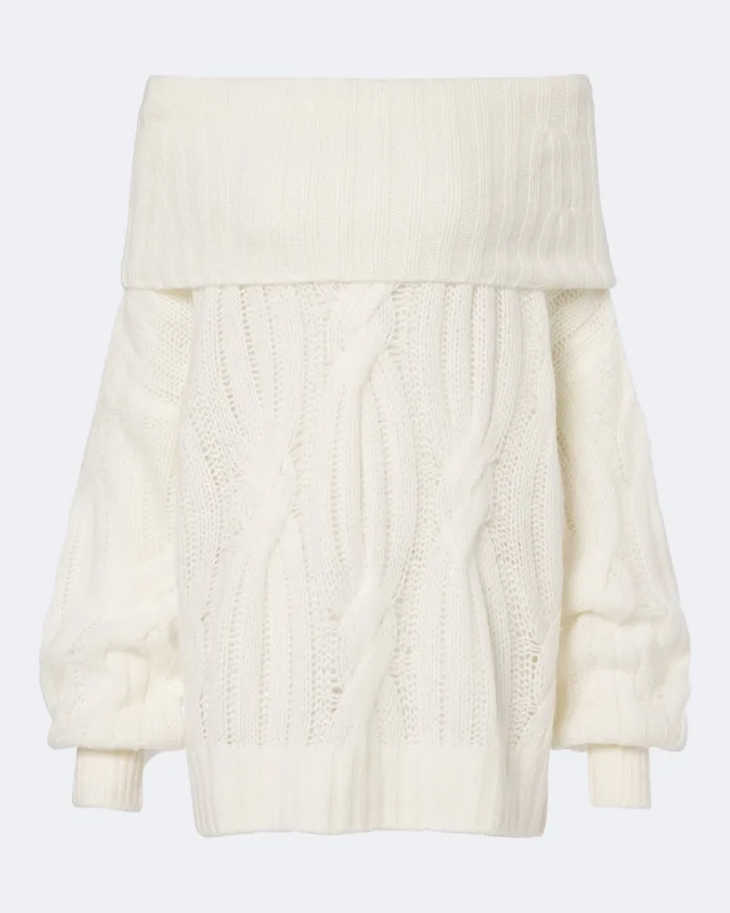 Lisa Yang Pullover Chaqueline aus Kaschmir und Seide Weiß