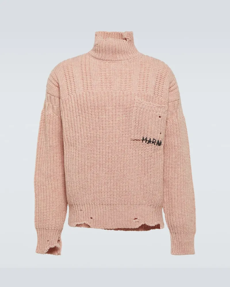 Marni Rollkragenpullover aus Schurwolle Rosa