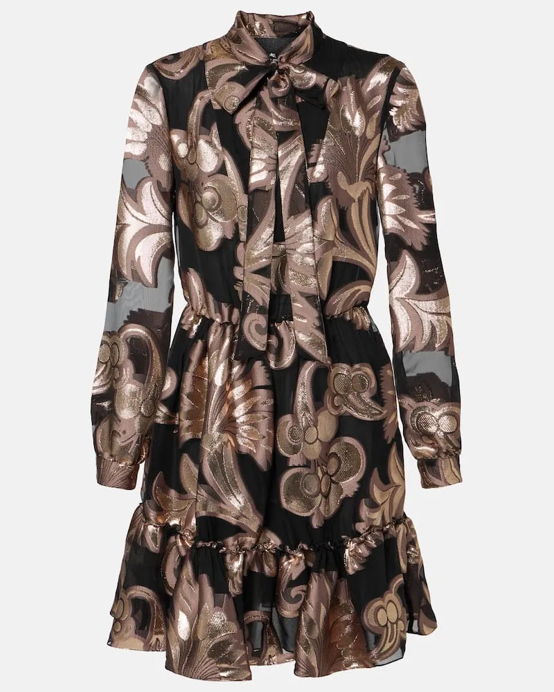 Etro Minikleid aus Lamé Multicolor