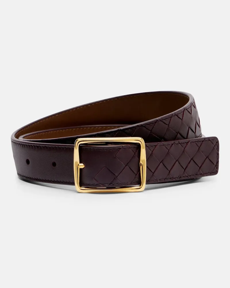 Bottega Veneta Gürtel Reverso aus Leder Braun