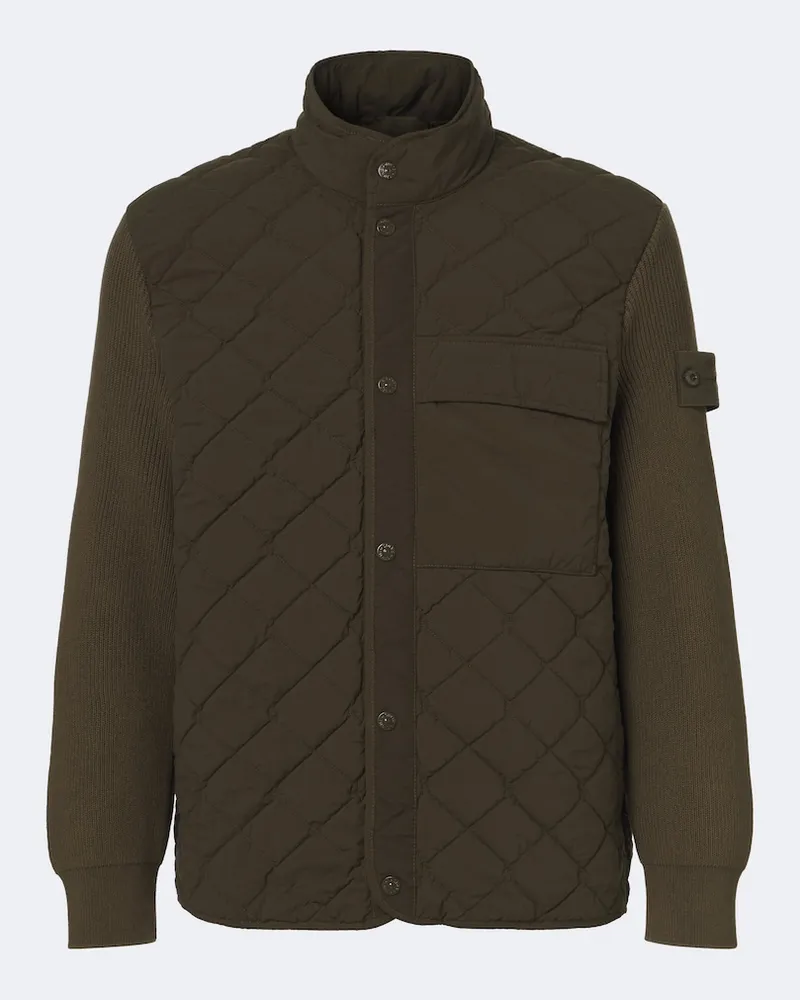 Stone Island Wattierte Jacke Ghost Grün