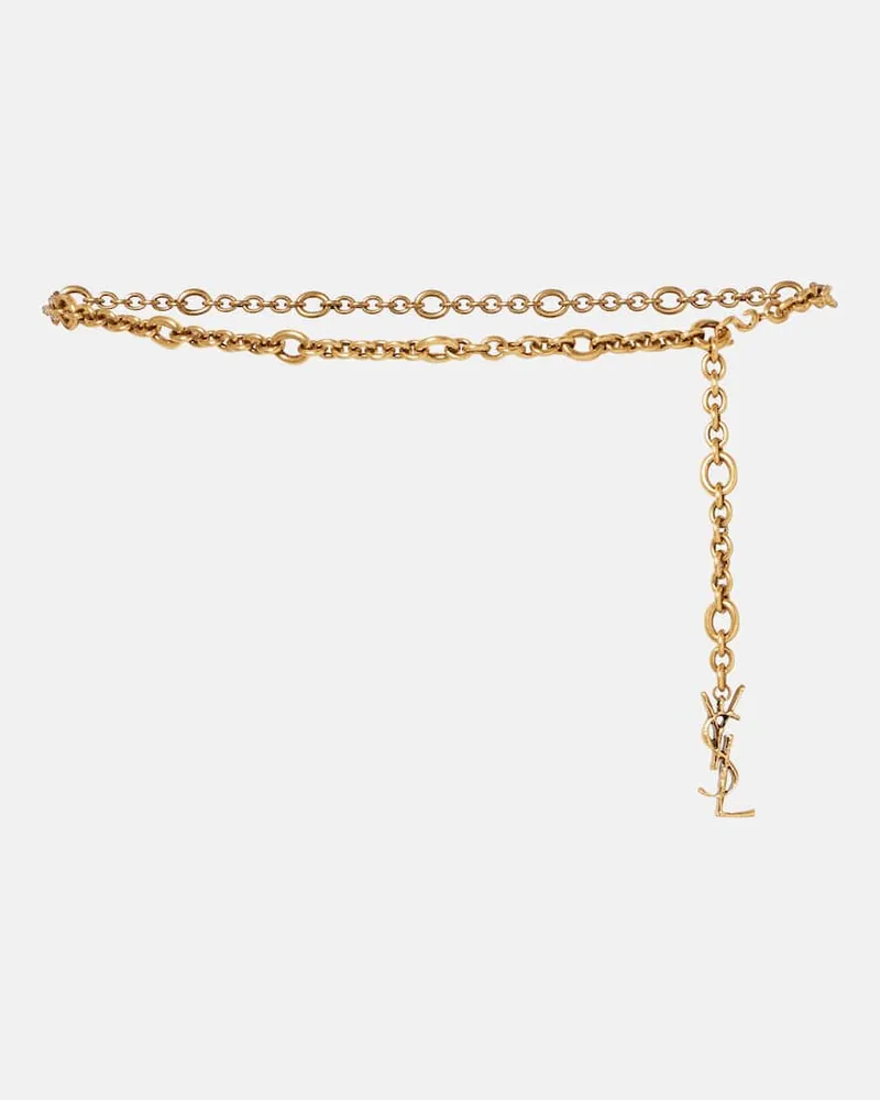 Saint Laurent Kettengürtel Cassandre Gold