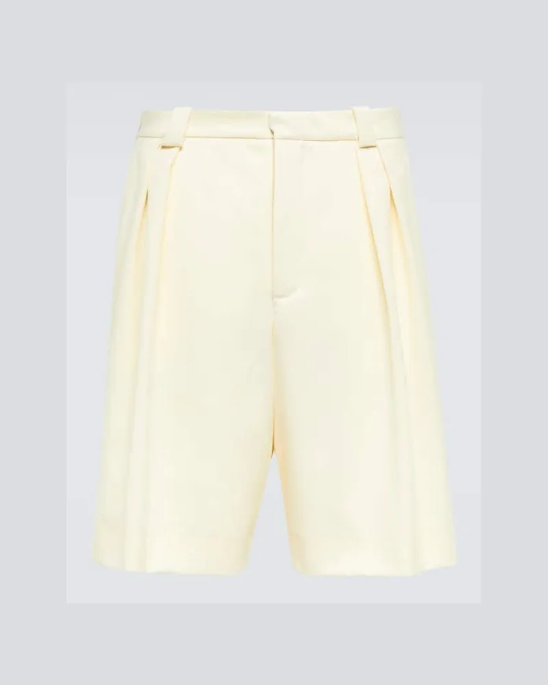 King & Tuckfield High-Rise Shorts aus Wolle Weiã