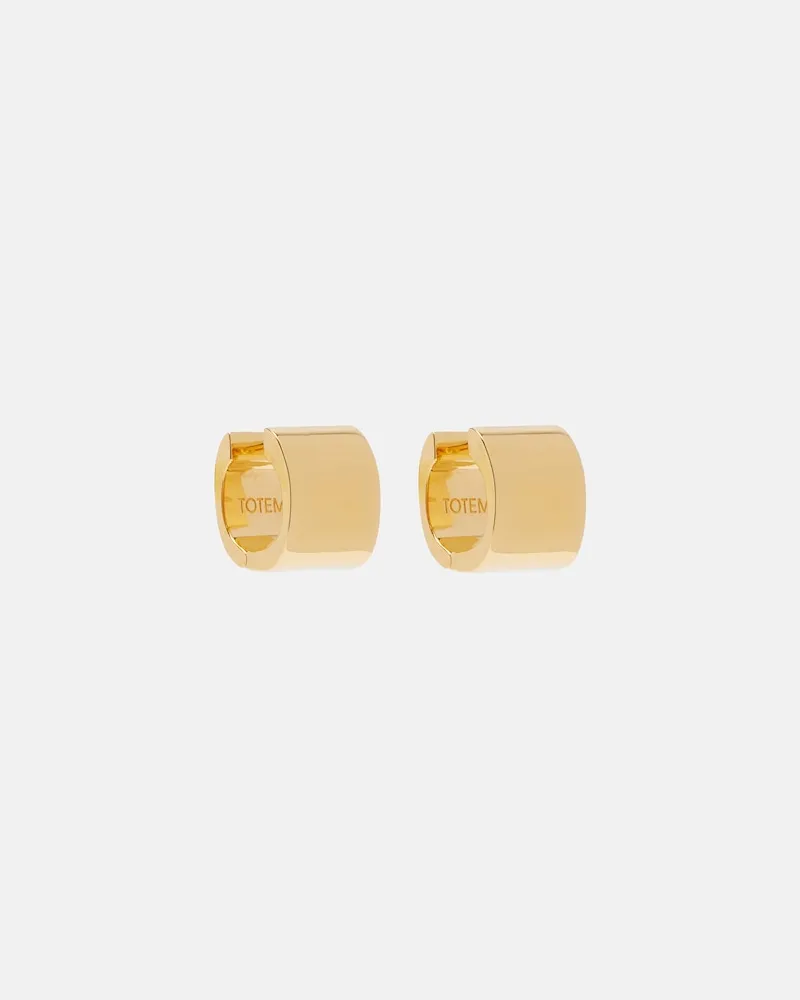 Totême Ohrringe Signature Petite, vergoldet Gold