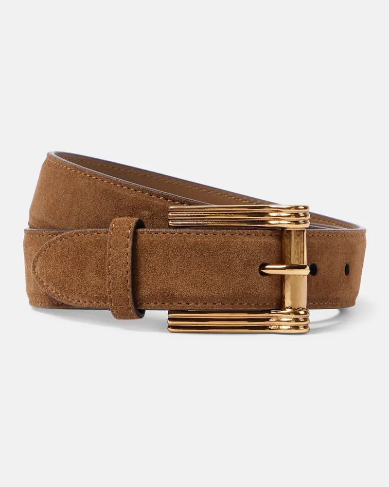 Etro Gürtel aus Veloursleder Braun