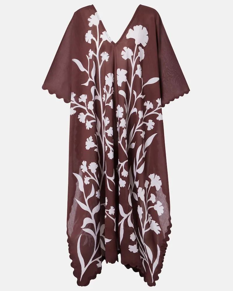 Juliet Dunn Kaftan aus Baumwolle Braun