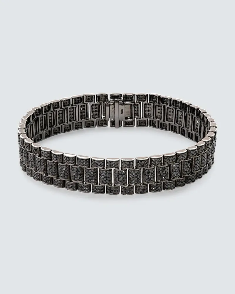 SHAY Armband Rail Link aus 18kt Schwarzgold mit Diamanten Schwarz