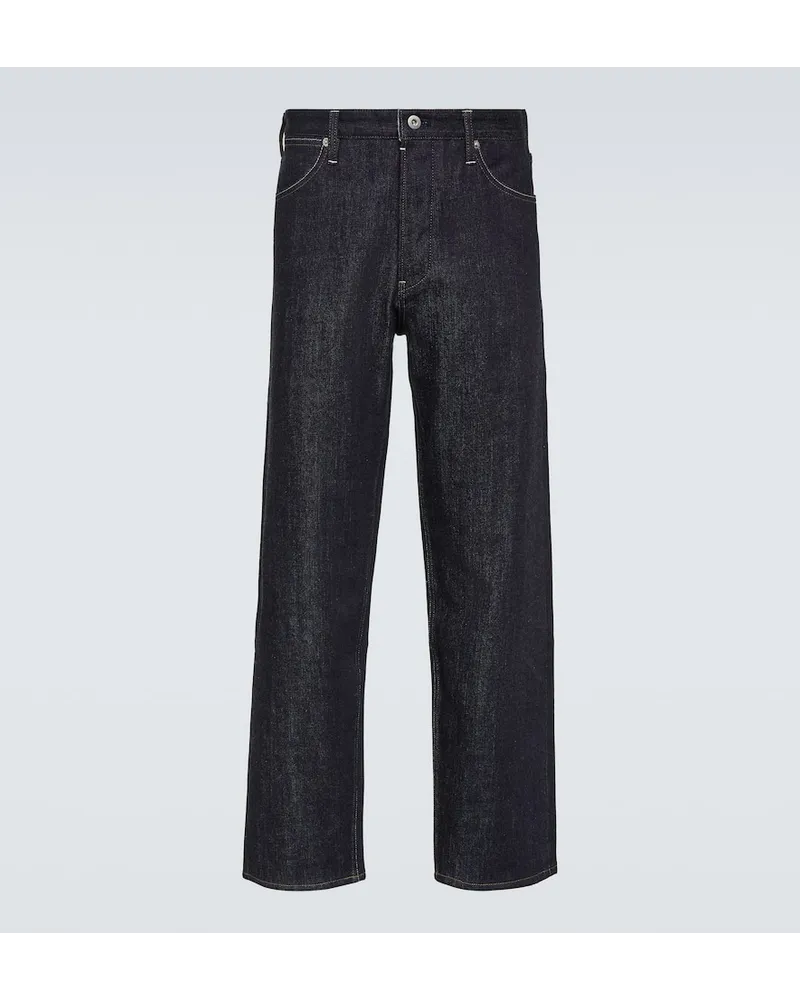 Jil Sander High-Rise Straight Jeans Blau