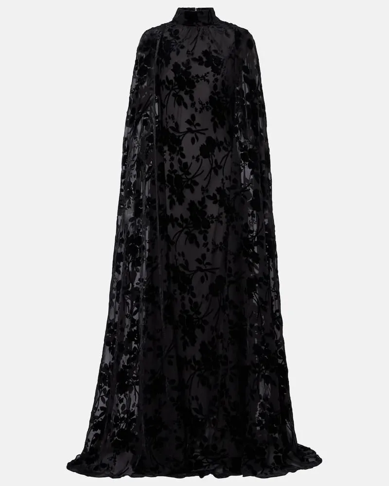 Rodarte Robe aus Devoré Schwarz
