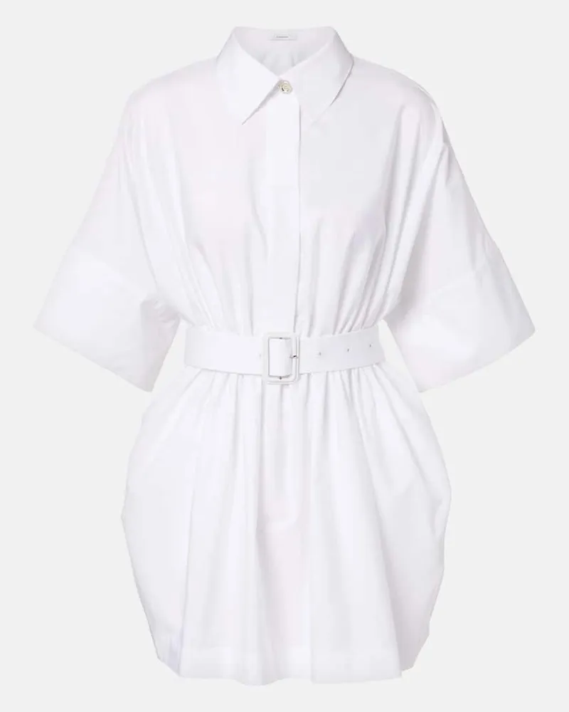 Givenchy Hemdblusenkleid aus Baumwollpopeline Weiß