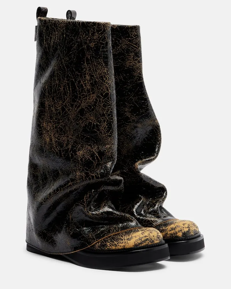 ATTICO Stiefel Robin aus Leder Schwarz