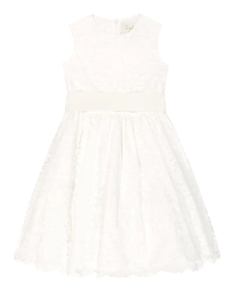 Il Gufo Kleid aus Spitze Weiß