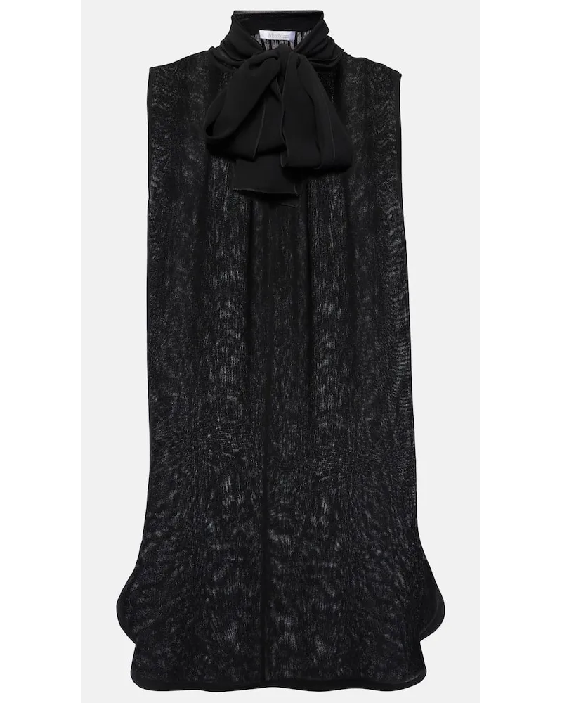 Max Mara Top Mela aus Seide Schwarz