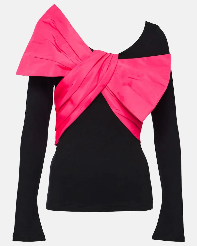Balmain Top aus Jersey Schwarz
