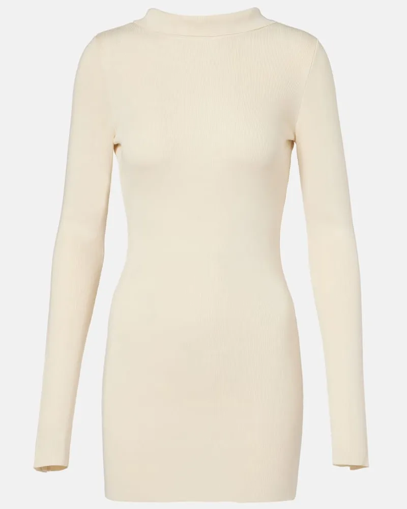 Aya Muse Minikleid Elowen aus einem Seidengemisch Weiß