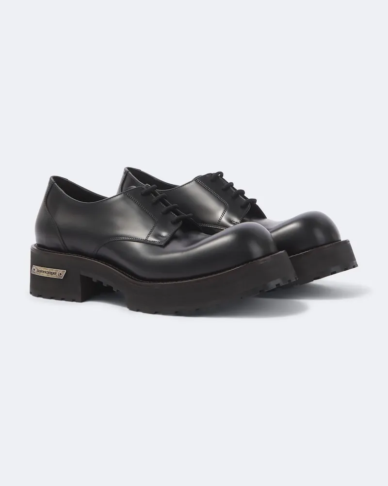 Balenciaga Schnürschuhe Venom aus Leder Schwarz