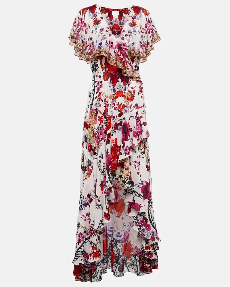 Camilla Midikleid aus Seide Multicolor