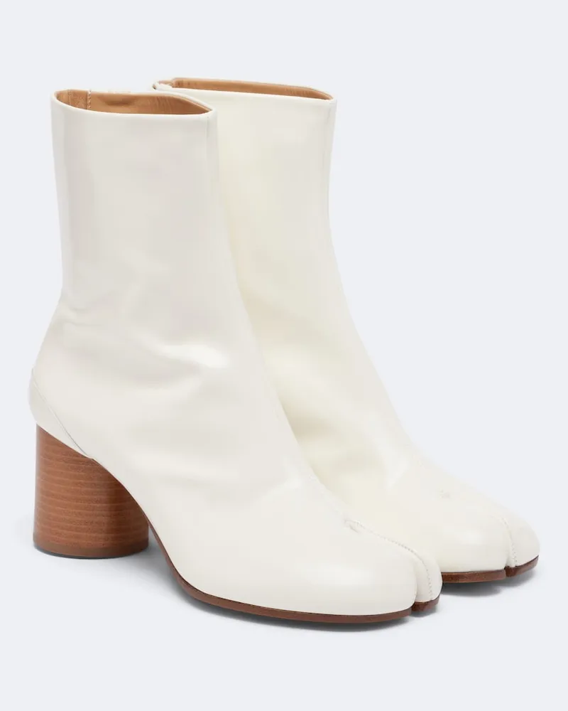 Maison Margiela Ankle Boots Tabi aus Leder Weiß