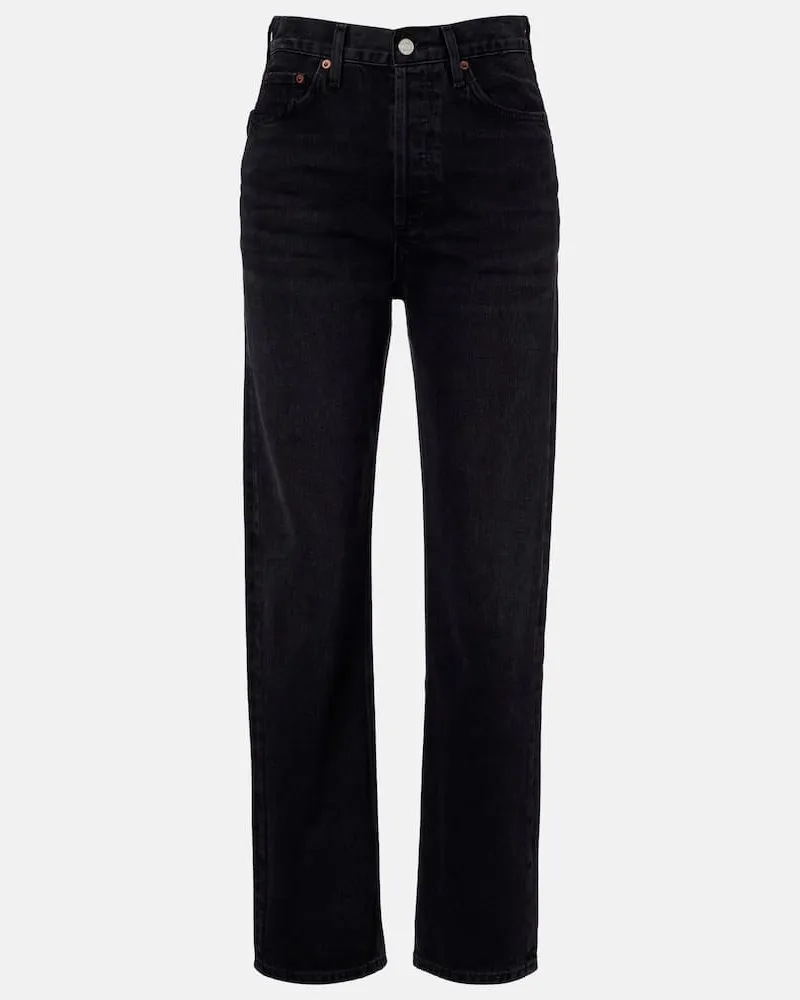 AGOLDE High-Rise Straight Jeans 90’s Schwarz