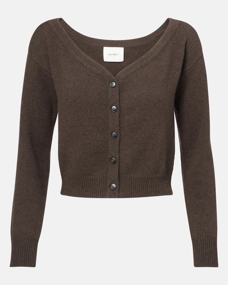 Lisa Yang Cardigan Beata aus Kaschmir Braun