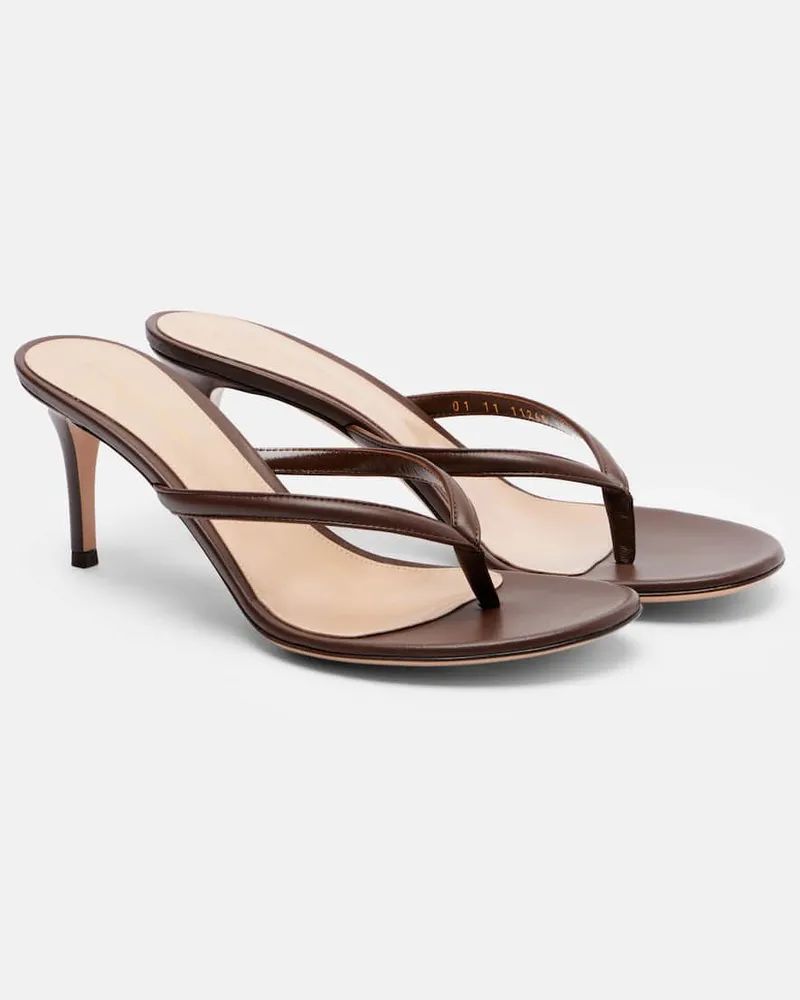 Gianvito Rossi Sandalen Calypso 70 aus Leder Braun