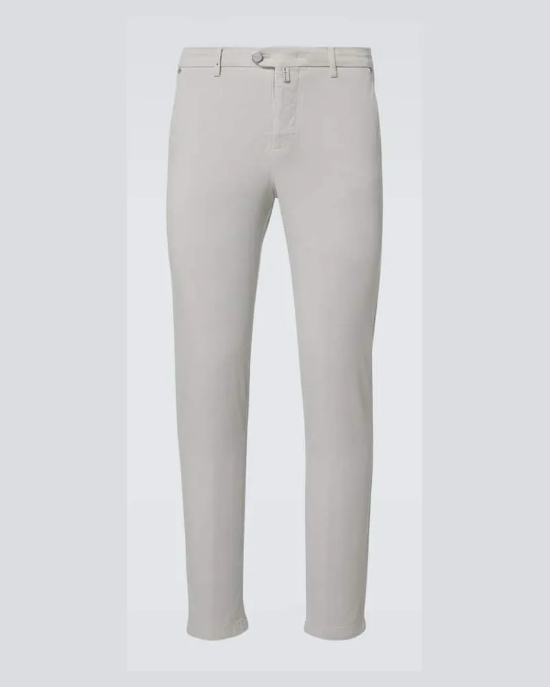 Kiton Mid-Rise-Chinohose Grau