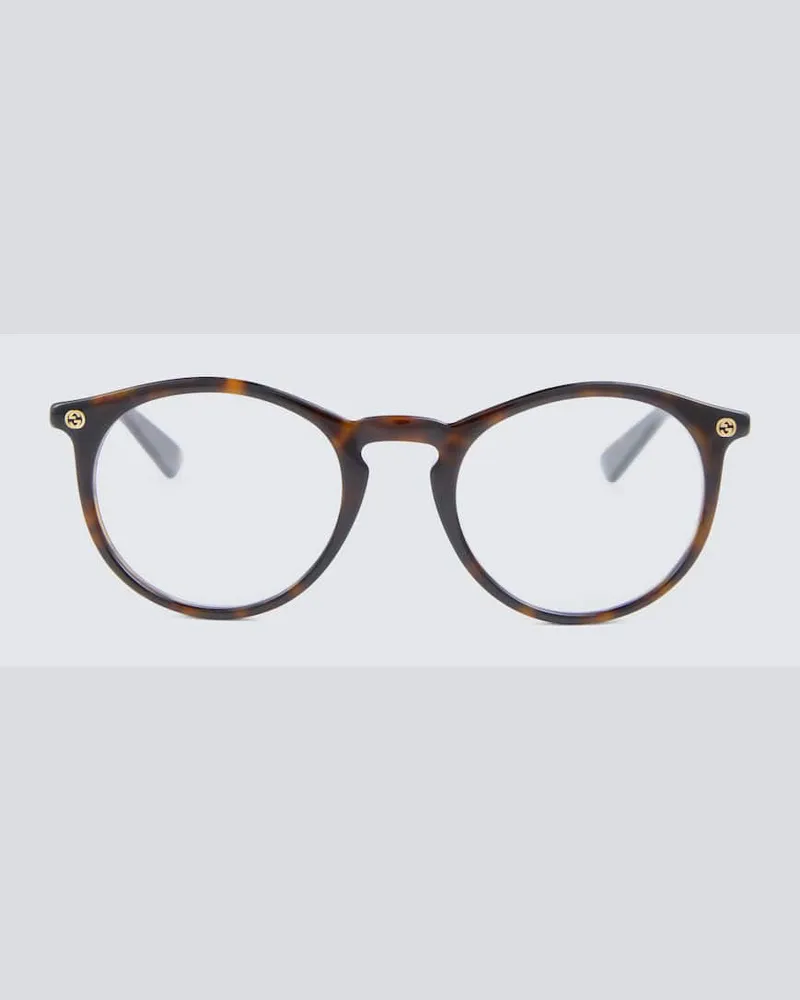 Gucci Runde Brille Braun