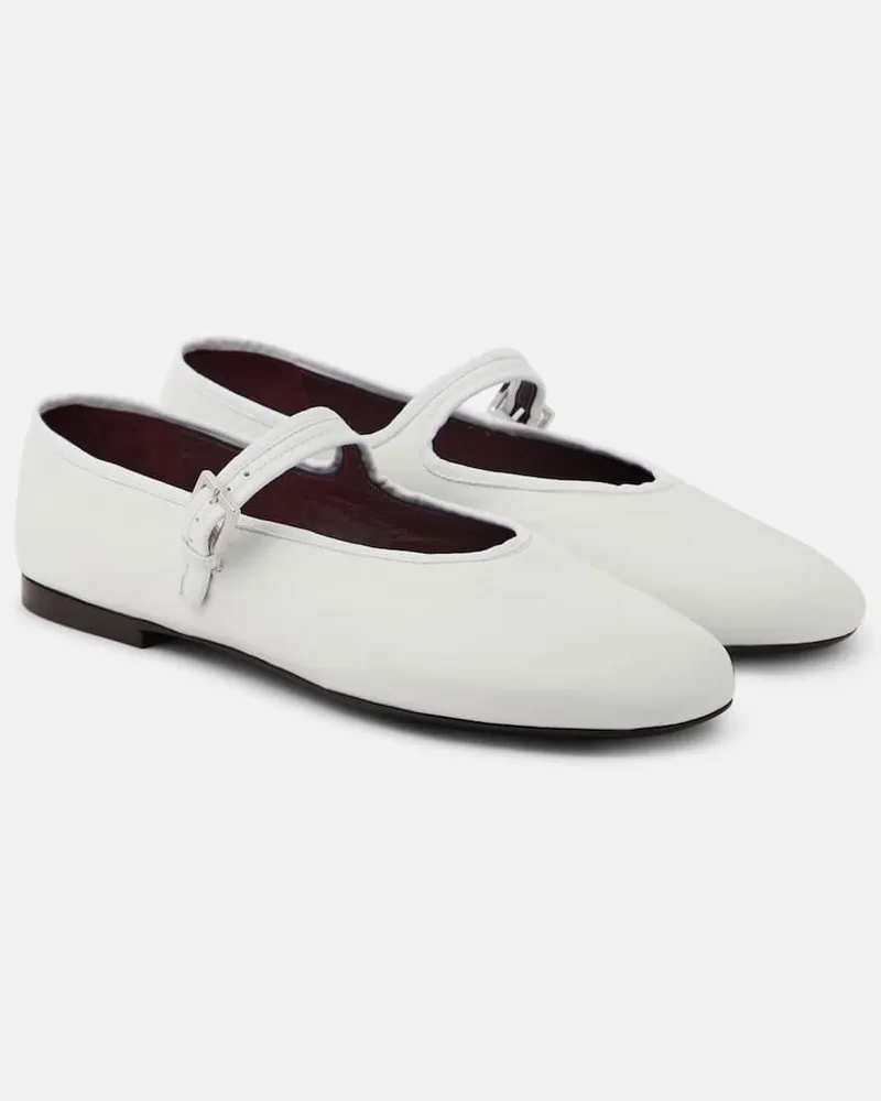 The Row Mary-Jane-Ballerinas aus Leder Weiß