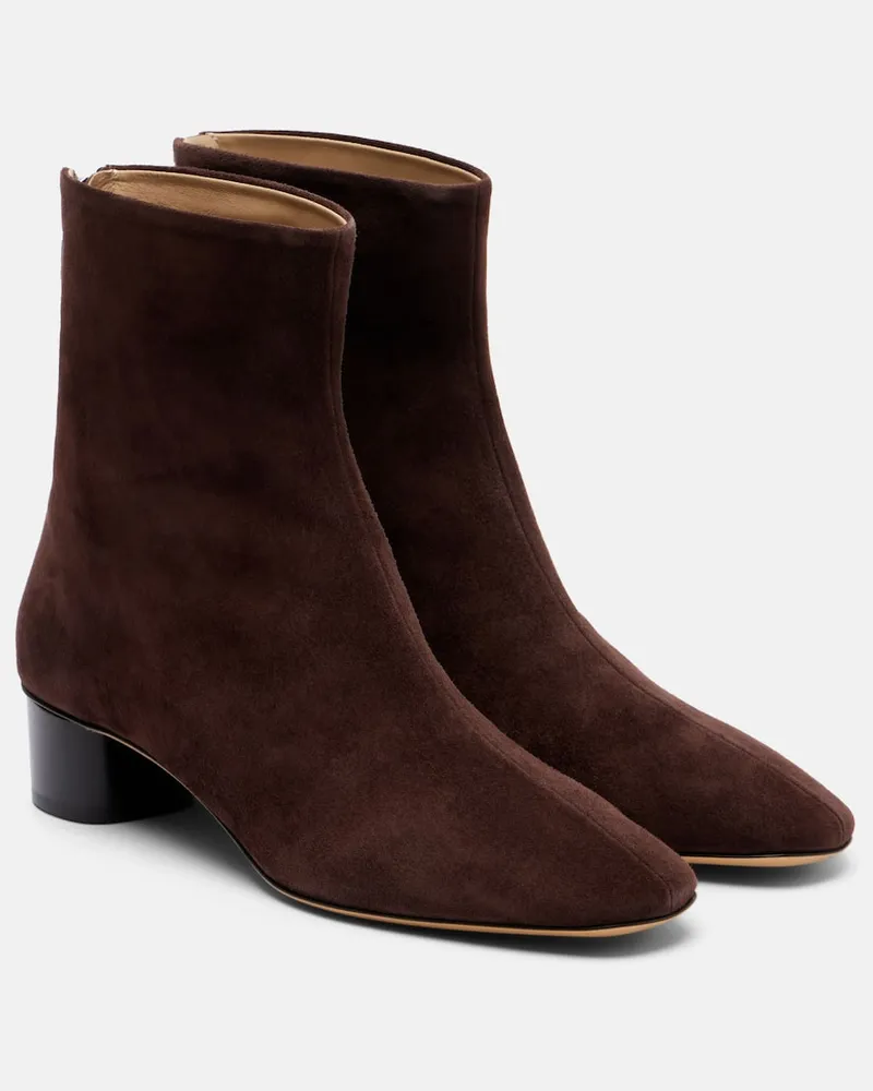 Le Monde Béryl Le Monde Béryl Ankle Boots Carole aus Veloursleder Braun