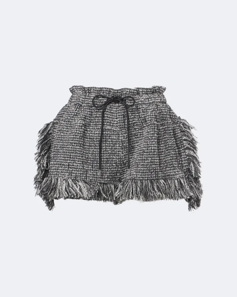 Sacai Tweed-Shorts aus einem Wollgemisch Grau