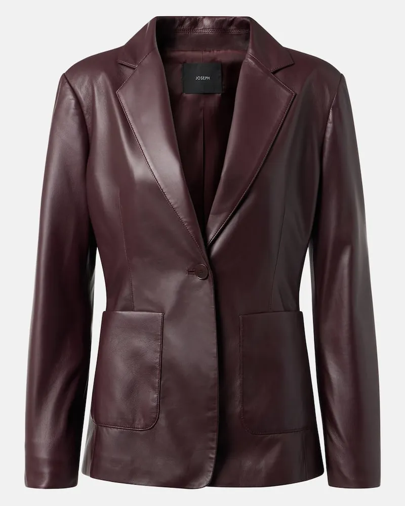Joseph Blazer aus Leder Burgunderrot