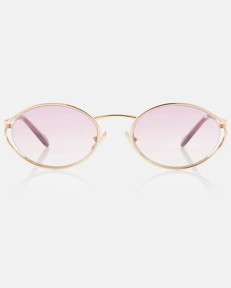 Miu Miu Ovale Sonnenbrille MU 52YS Rosa