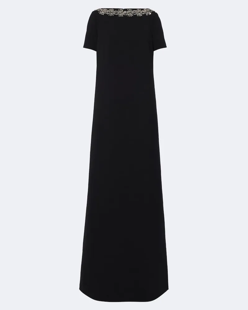 Carolina Herrera New York Verzierte Robe Schwarz