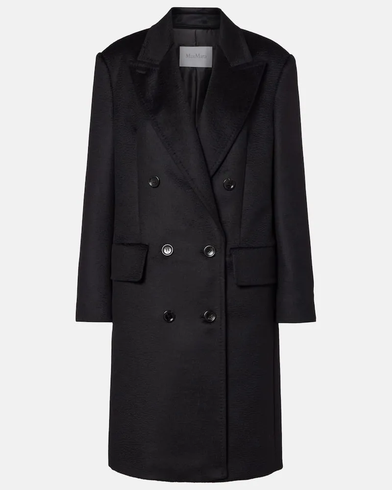 Max Mara Mantel Cosa aus Kamelhaar Schwarz