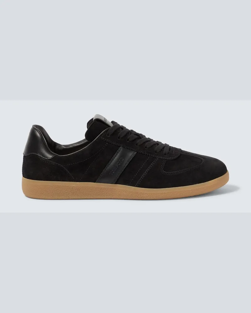 Tom Ford Sneakers aus Veloursleder mit Leder Schwarz