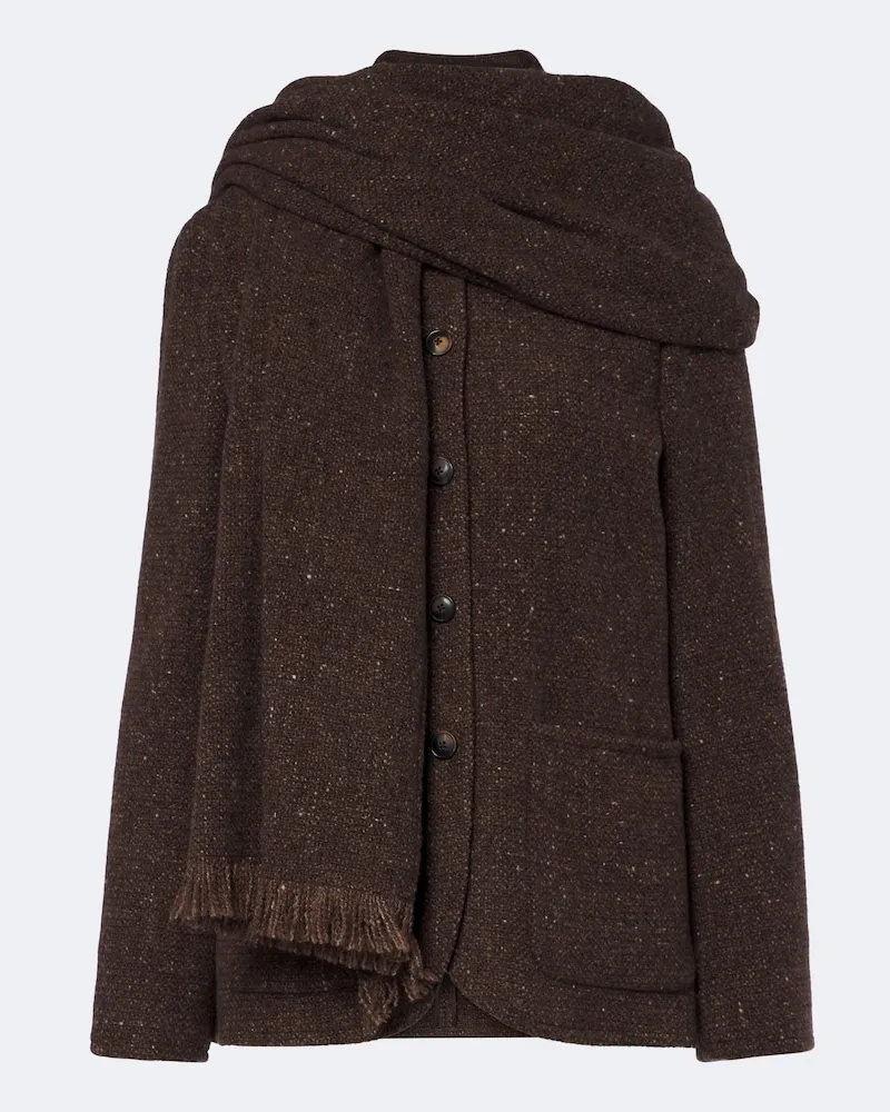 Ralph Lauren Cardigan Alira aus Tweed Braun